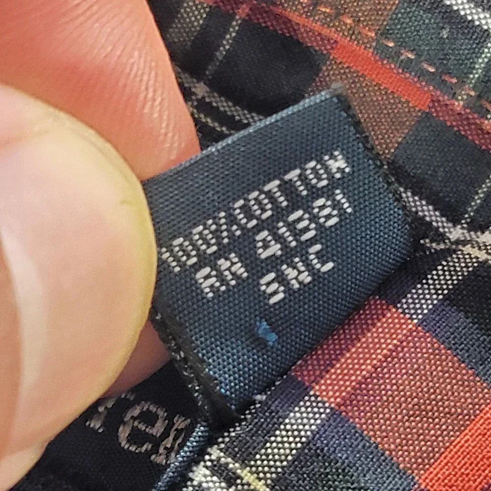 Polo Ralph Lauren Regent Custom Fit Plaid Shirt‎ Red Blue Men's XL Button Down